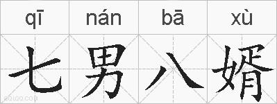 七男八婿的拼音