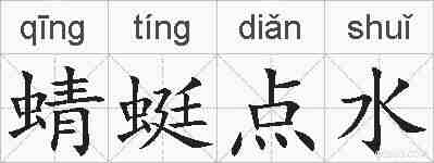 蜻蜓点水的拼音