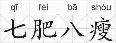 七肥八瘦的拼音
