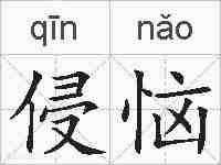 侵恼的拼音