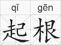 起根的拼音