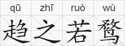 趋之若鹜的拼音