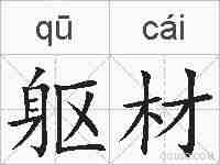 躯材的拼音