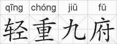 轻重九府的拼音