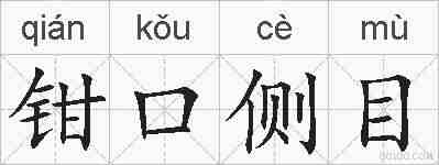 钳口侧目的拼音