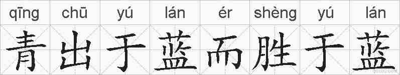 青出于蓝而胜于蓝的拼音