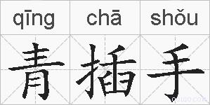 青插手的拼音