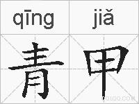 青甲的拼音