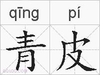 青皮的拼音