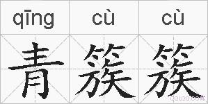 青簇簇的拼音