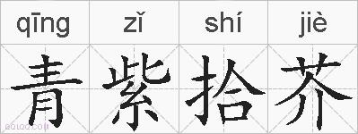 青紫拾芥的拼音