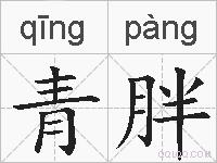 青胖的拼音