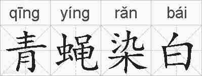 青蝇染白的拼音
