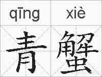 青蟹的拼音