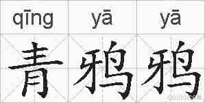 青鸦鸦的拼音