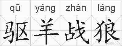 驱羊战狼的拼音
