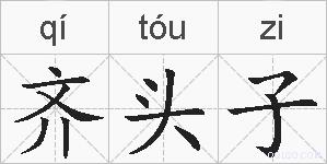 齐头子的拼音