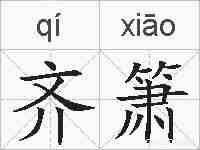 齐箫的拼音