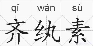 齐纨素的拼音