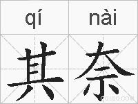 其奈的拼音