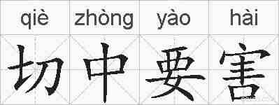 切中要害的拼音