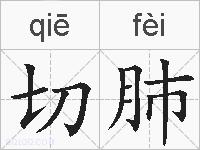 切肺的拼音