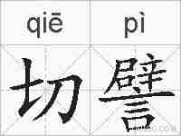 切譬的拼音
