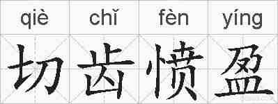 切齿愤盈的拼音