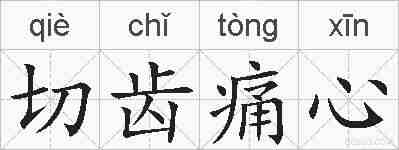 切齿痛心的拼音