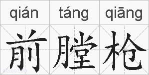 前膛枪的拼音
