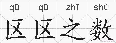 区区之数的拼音