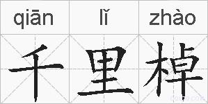 千里棹的拼音
