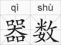 器数的拼音