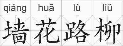 墙花路柳的拼音