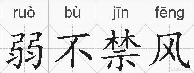 弱不禁风的拼音