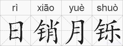 日销月铄的拼音