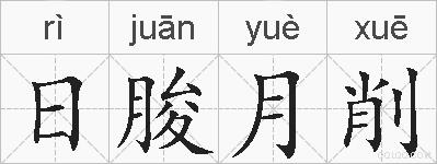 日朘月削的拼音