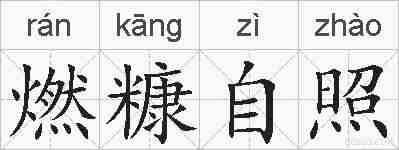 燃糠自照的拼音