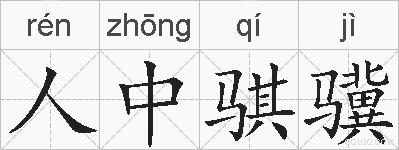人中骐骥的拼音