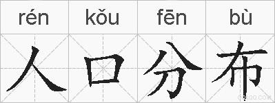 人口分布的拼音