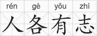 人各有志的拼音