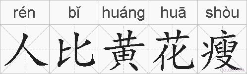 人比黄花瘦的拼音