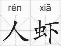 人虾的拼音