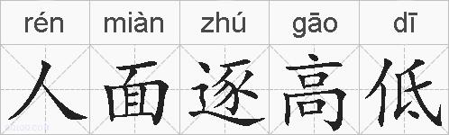 人面逐高低的拼音