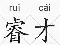 睿才的拼音