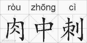 肉中刺的拼音