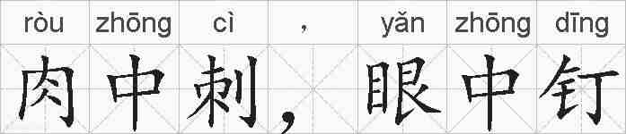 肉中刺，眼中钉的拼音