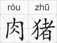 肉猪的拼音