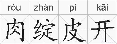 肉绽皮开的拼音