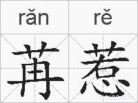 苒惹的拼音
